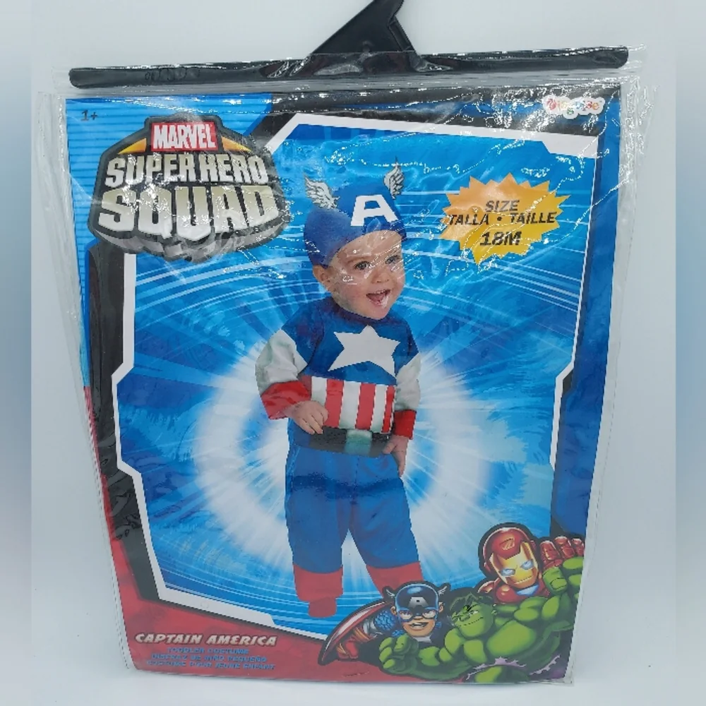 *SHIPS SAME/NEXT DAY!* New Captain America Toddler Costume - Size 18mo